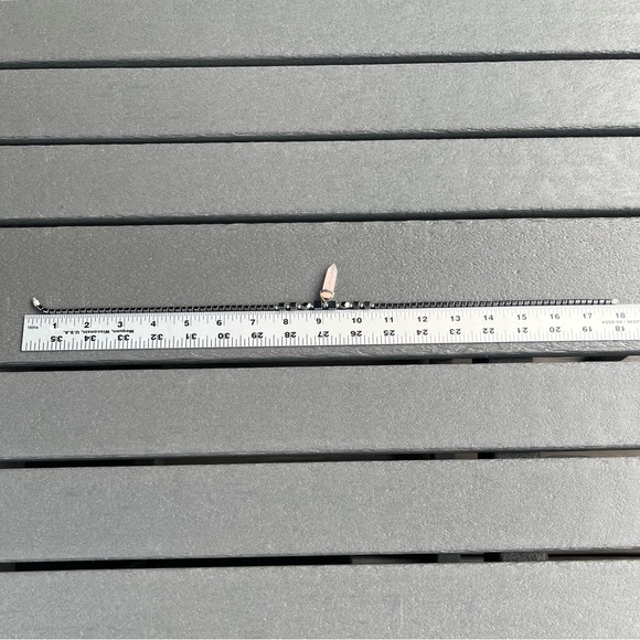 Y2K; Black Hemitite Necklace/Choker; Rose Quartz Pendant; Non-Adjustable; 18in - Picture 3 of 3